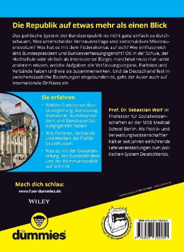 Buchcover und Innenansicht für das Buch: Das politische System Deutschlands für Dummies