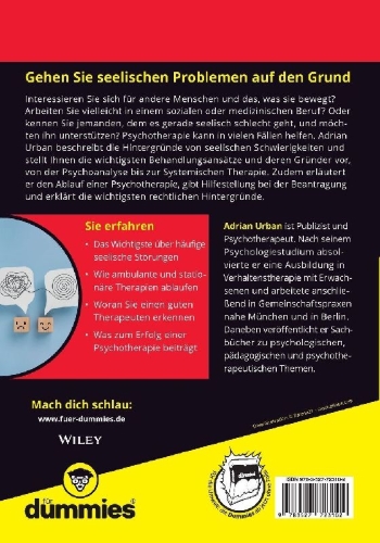 Buchcover und Innenansicht für das Buch: Psychotherapie für Dummies