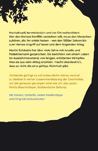 Buchcover und Innenansicht für das Buch: Die Geschichte der Israelis und Palästinenser (erweiterte Neuauflage)