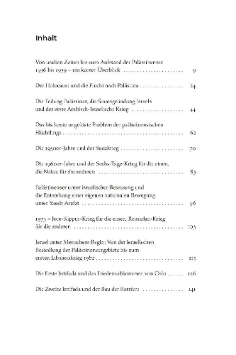 Buchcover und Innenansicht für das Buch: Die Geschichte der Israelis und Palästinenser (erweiterte Neuauflage)