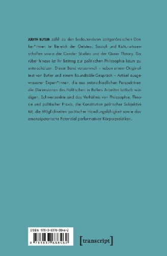 Buchcover und Innenansicht für das Buch: Judith Butlers Philosophie des Politischen
