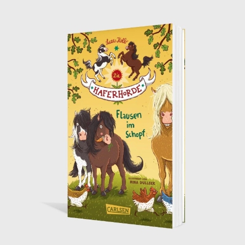 Buchcover und Innenansicht für das Buch: Die Haferhorde 1: Flausen im Schopf