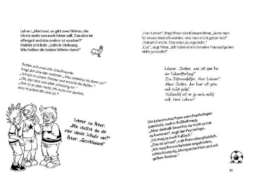 Buchcover und Innenansicht für das Buch: Die drei ??? Kids Das Witzebuch