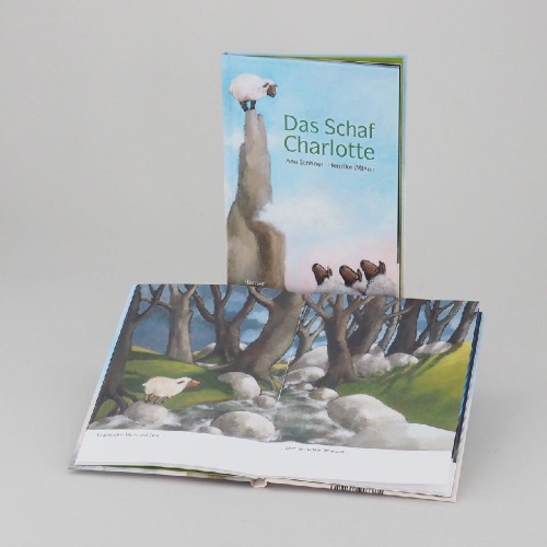 Buchcover und Innenansicht für das Buch: Das Schaf Charlotte (Miniausgabe)