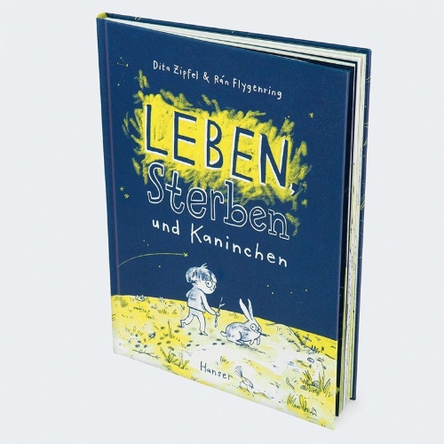 Buchcover und Innenansicht für das Buch: Leben, Sterben und Kaninchen