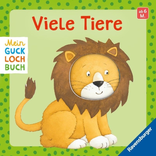 Buchcover und Innenansicht für das Buch: Mein Gucklochbuch: Viele Tiere