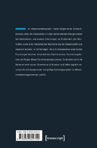 Buchcover und Innenansicht für das Buch: Neue Governance der Wissenschaft