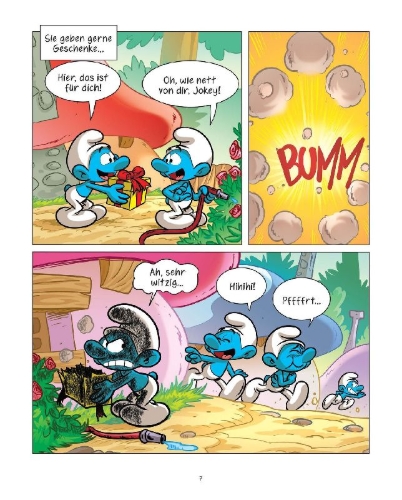 Buchcover und Innenansicht für das Buch: Grandir avec les Schtroumpfs 12
