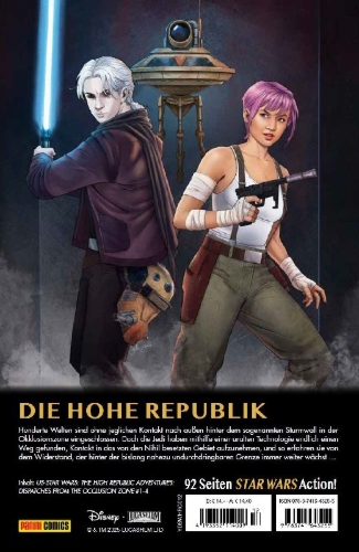 Buchcover und Innenansicht für das Buch: US-Star Wars: The High Republic Adventures: (Phase III) Dispatches from the Occlusion Zone #1-#4
