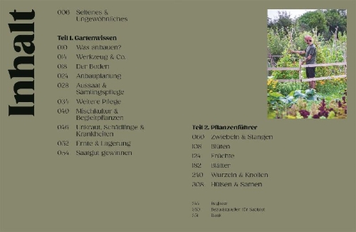 Buchcover und Innenansicht für das Buch: Auf der Jagd nach alten Sorten