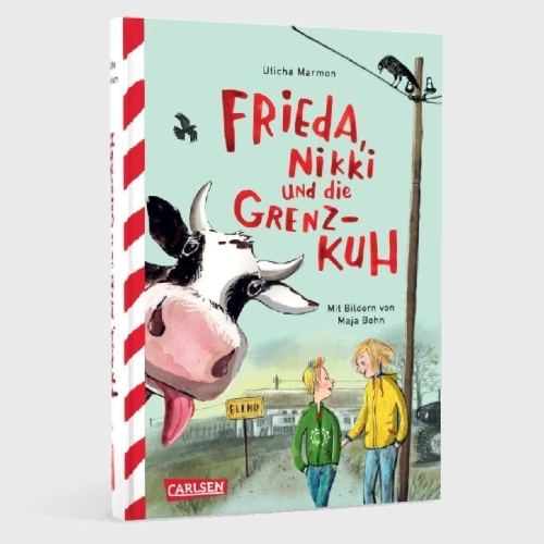 Buchcover und Innenansicht für das Buch: Frieda, Nikki und die Grenzkuh