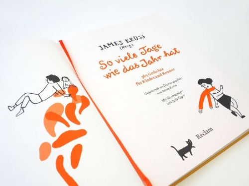Buchcover und Innenansicht für das Buch: So viele Tage wie das Jahr hat. 365 Gedichte für Kinder und Kenner