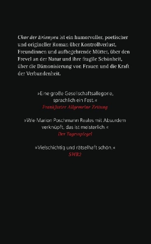 Buchcover und Innenansicht für das Buch: Chor der Erinnyen