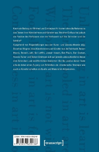 Buchcover und Innenansicht für das Buch: Schreiben in der Kunst