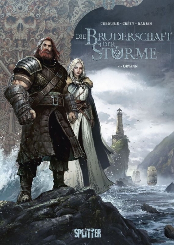 Buchcover und Innenansicht für das Buch: La Confrérie des Tempêtes 02