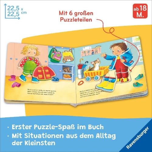 Buchcover und Innenansicht für das Buch: Mein liebstes Puzzle-Spielbuch: Zuhause
