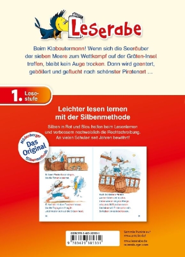 Buchcover und Innenansicht für das Buch: Piratengeschichten - Leserabe 1. Klasse - Erstlesebuch für Kinder ab 6 Jahren