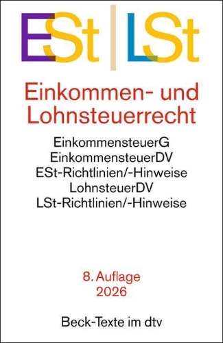 Buchcover und Innenansicht für das Buch: Einkommen- / Lohnsteuerrecht. ESt / LSt