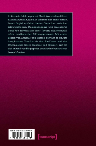 Buchcover und Innenansicht für das Buch: Musikalische Bildung als Transformationsprozess