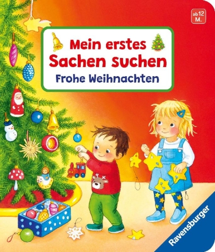Buchcover und Innenansicht für das Buch: Mein erstes Sachen suchen: Frohe Weihnachten