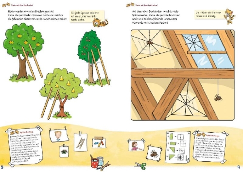 Buchcover und Innenansicht für das Buch: Lernen mit Teo und Tia - Ich lerne Schreiben - Kindergarten/Vorschule