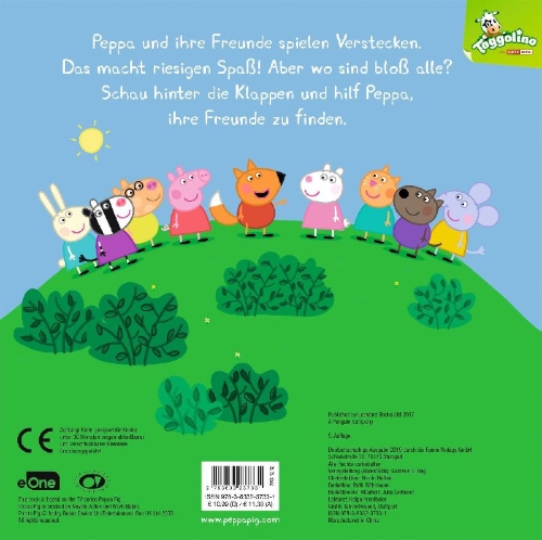 Buchcover und Innenansicht für das Buch: Peppa Pig: Hide and Peek: A Lift-the-Flap Book