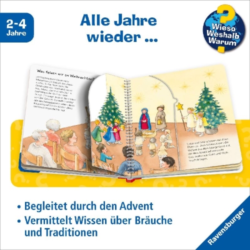 Buchcover und Innenansicht für das Buch: Wieso? Weshalb? Warum? junior, Band 44: Was machen wir an Weihnachten?