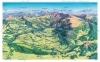 Buchcover und Innenansicht für das Buch: Alpen. Die Kunst der Panoramakarte