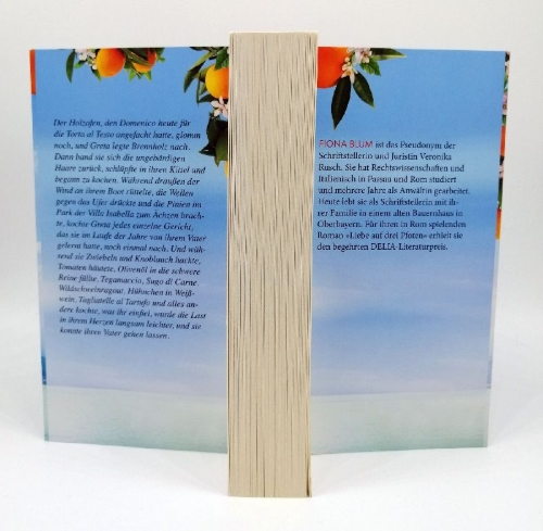 Buchcover und Innenansicht für das Buch: Die Insel der Orangenblüten