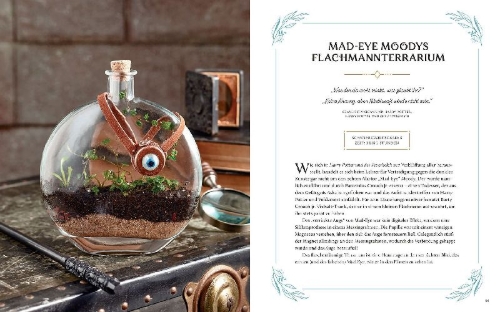 Buchcover und Innenansicht für das Buch: Harry Potter: Herbology Magic - Botanical Projects, Terrariums, and Gardens Inspired by the Wizarding World