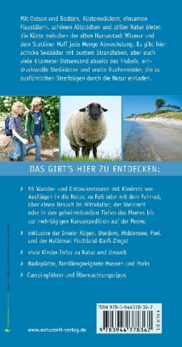 Buchcover und Innenansicht für das Buch: Naturzeit mit Kindern: Ostseeküste Mecklenburg-Vorpommern