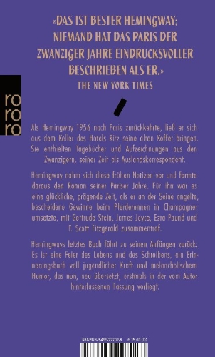 Buchcover und Innenansicht für das Buch: A Moveable Feast