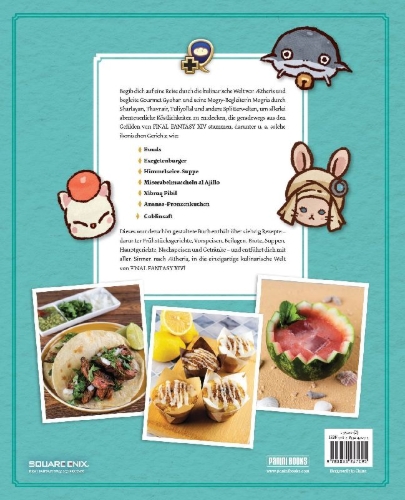 Buchcover und Innenansicht für das Buch: The Ultimate Final Fantasy XIV Cookbook (2)