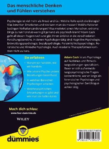 Buchcover und Innenansicht für das Buch: Psychologie für Dummies