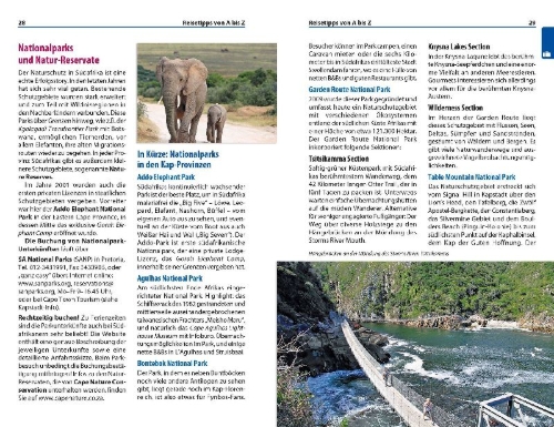Buchcover und Innenansicht für das Buch: Reise Know-How Reiseführer Südafrika - Kapstadt, Garden Route & Winelands