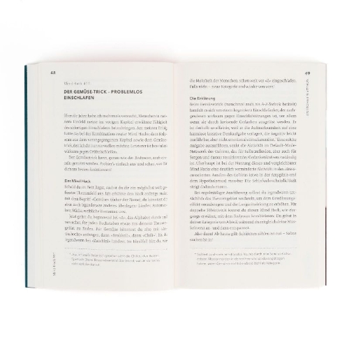 Buchcover und Innenansicht für das Buch: 99 Mind Hacks