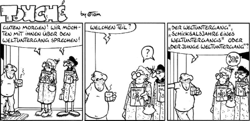Buchcover und Innenansicht für das Buch: TOM Touché 9500: Comicstrips und Cartoons