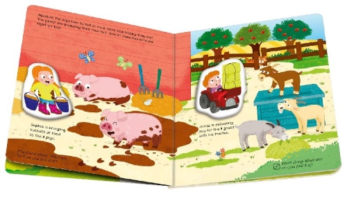 Buchcover und Innenansicht für das Buch: Play+ My first Magnetic Book: Match and Learn Numbers
