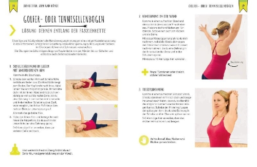 Buchcover und Innenansicht für das Buch: Schmerz Lindern Mit Yoga