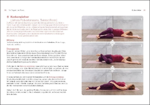 Buchcover und Innenansicht für das Buch: Gesund durch Yin Yoga