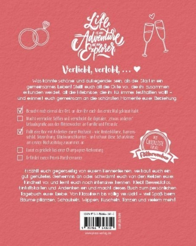 Buchcover und Innenansicht für das Buch: Die Bucket List für Honeymooner