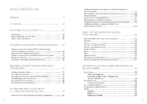 Buchcover und Innenansicht für das Buch: Das indigene Kanada: First Nations, Inuit und Métis