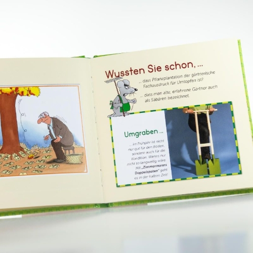 Buchcover und Innenansicht für das Buch: Im Garten!
