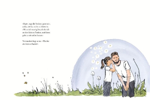 Buchcover und Innenansicht für das Buch: Der kleine Funke und das große Leuchten
