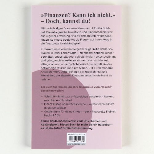 Buchcover und Innenansicht für das Buch: Investiere dich frei!