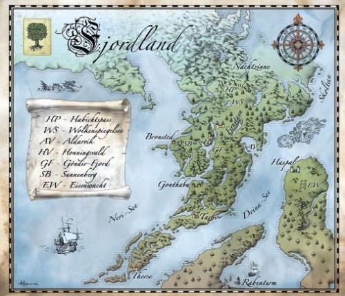 Buchcover und Innenansicht für das Buch: Das Fjordland