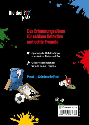 Buchcover und Innenansicht für das Buch: Die drei ??? Kids, Meine Freunde