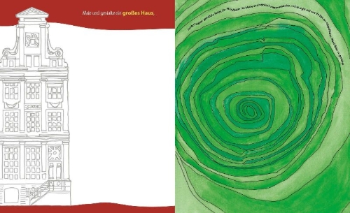 Buchcover und Innenansicht für das Buch: Hundertwasser - Bau dir deine Stadt!
