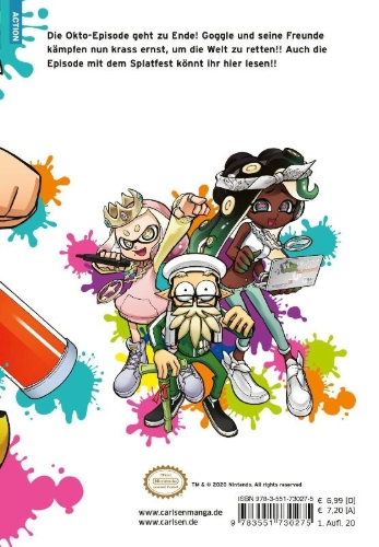 Buchcover und Innenansicht für das Buch: Splatoon