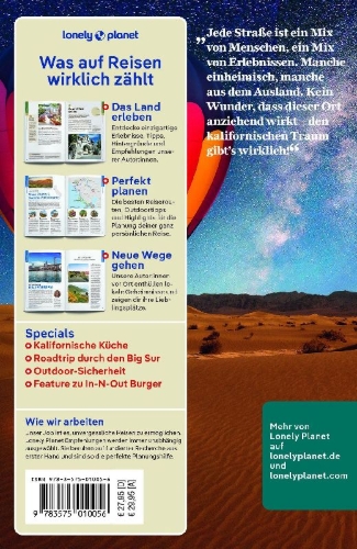 Buchcover und Innenansicht für das Buch: LONELY PLANET Reiseführer Kalifornien